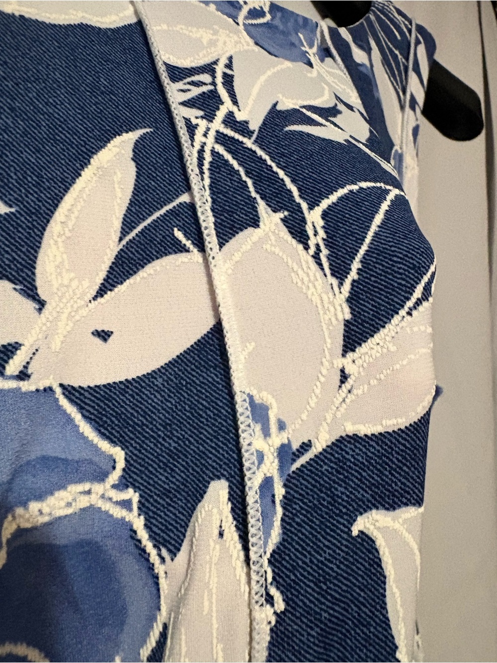 Perceptions Blue and White Floral Sleeveless Midi Dress p2p19 ↕️48 #2077 - Picture 4 of 8